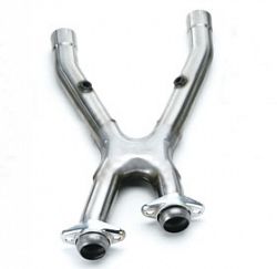 Bassani X-pipe Alum, off road for Bas long tube headers, 05 + Mustang