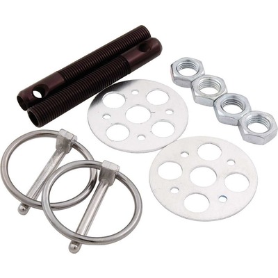 Allstar Lightweight Aluminum Hood Pin Kit With 3/8 Pins, Black