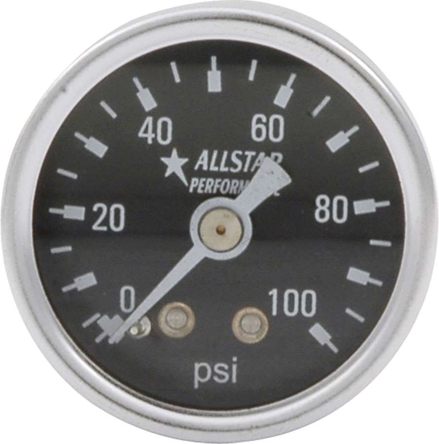 Allstar Fuel pressure gauge 0-100 PSI 1.5in, Black face