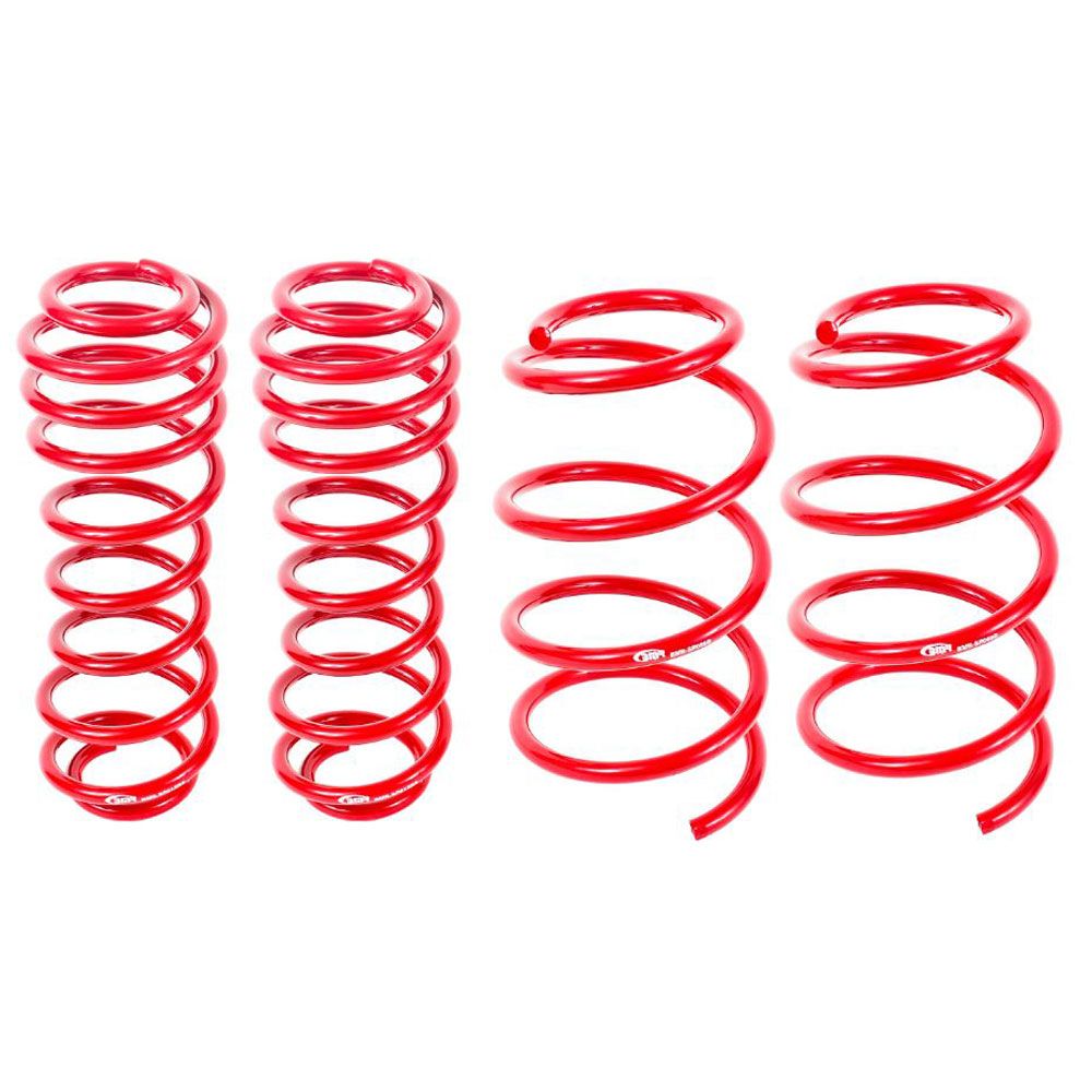 BMR Lowering springs, set of 4, 1.5 drop, drag, GT, Red, 2005-2014 Mustang