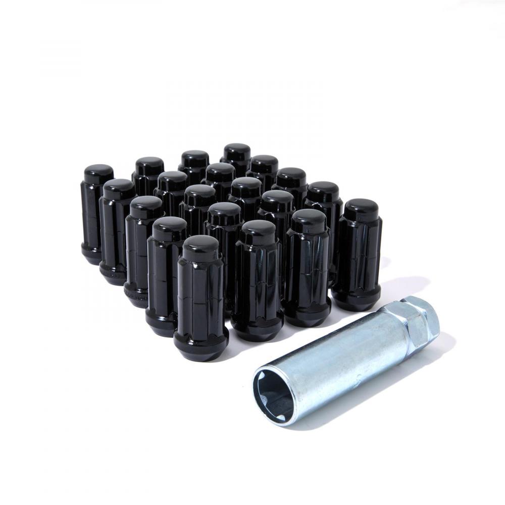 Gorilla Small Diameter Spline Lug Nuts, 14mm x 1.5, Black