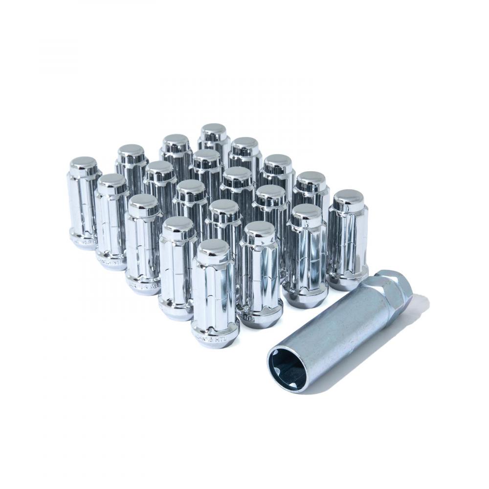 Gorilla Small Diameter Spline Lug Nuts, 14mm x 1.5, Chrome