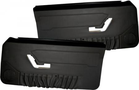 LRS 1990-93 Mustang Black Door Panels Deluxe for Hardtop w/ Power Windows