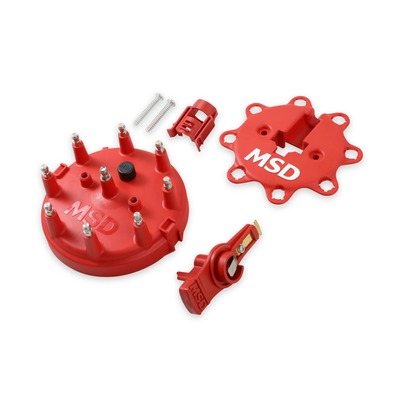 MSD Cap and Rotor, Red, Ford EFI distributors, 1986-93 Mustang and others