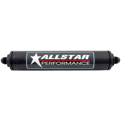Allstar Fuel Filter with Paper Element, -8 fittings, black