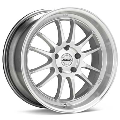 ASA GT06 wheels, 19x9.5 Silver w/ machined lip, 05-14 Mustang (Set of 4)