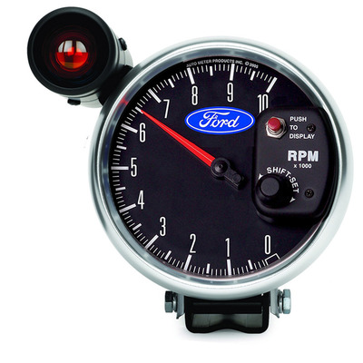 Autometer 5 in tach with memory shift light, Ford logo