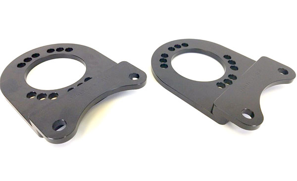 Baer Caliper brackets, 11.65 in. Cobra rear brakes on Fox Mustang