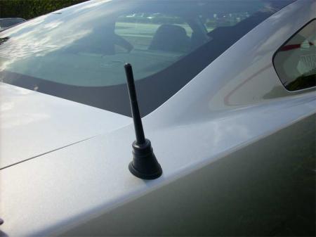 Billet Shorty Antenna, black, 2010-14 Mustang