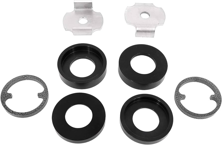 BMR Cradle bushing lockout kit, level 1, Black, 15-23, 24+ Mustang