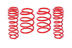 BMR Lowering springs, set of 4, 1.5 drop, performance, GT, Red, 2005-2014 Mustang