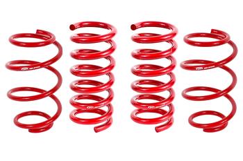 BMR Lowering springs, set of 4, min drop front, perf version, Red, 15-23, 24+ Mustang