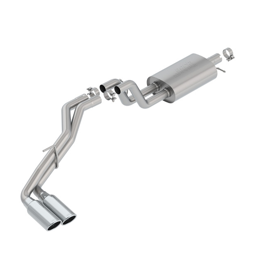 Borla S-type Catback Exhaust, Dual tips, 2019-22 Ranger 2.3 Ecoboost