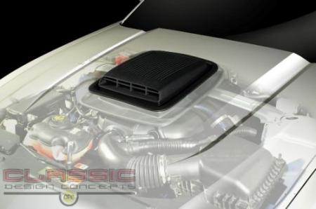 Classic Design Shaker Hood System, 2011-2014 Mustang GT
