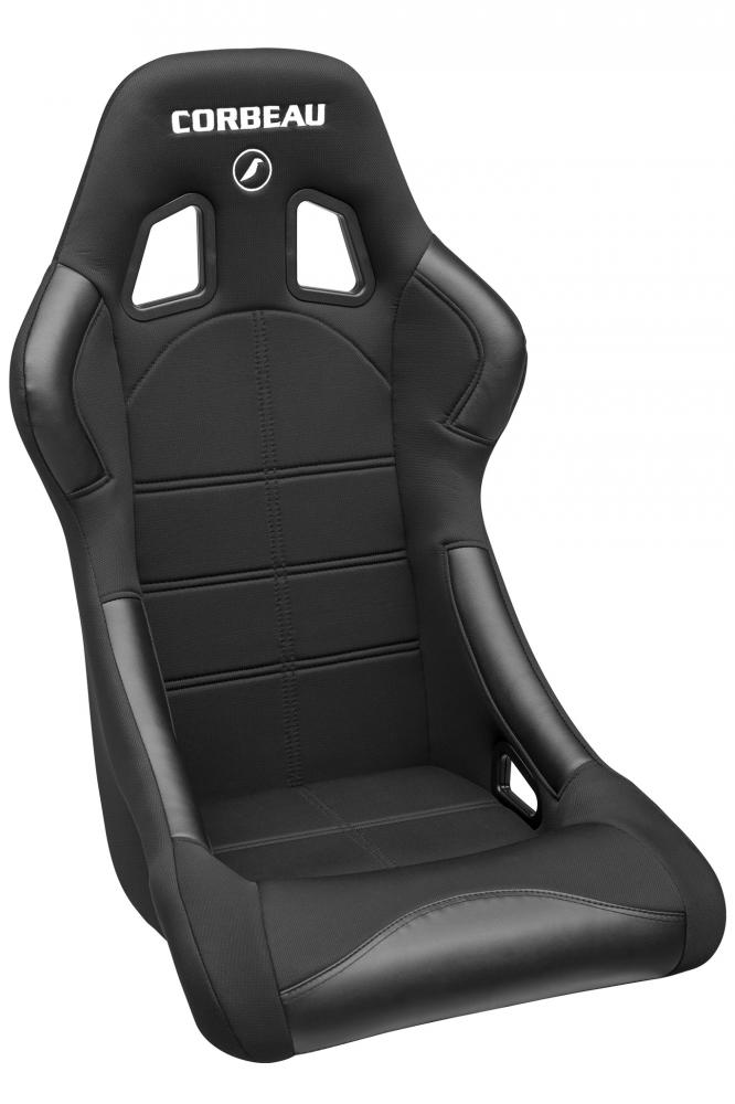 Corbeau Forza Fixed Back Seat, Wide, Black Cloth