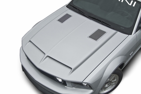 Cervini\'s Type 4 Ram Air Hood w/ billet inserts, 2005-09 Mustang