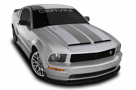 Cervini\'s Type 4 Ram Air Hood w/ Louver inserts, 2005-09 Mustang