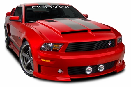 Cervini\'s Ram Air Type IV Hood w/ Billet Inserts, 2010-12 Mustang