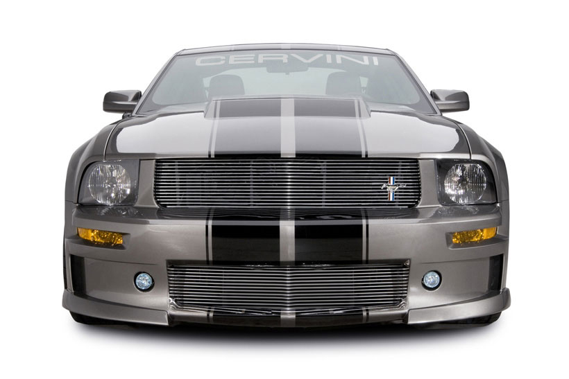 Cervini\'s 05-09 Mustang Lower Billet Grille w/o Fog Lights Brushed