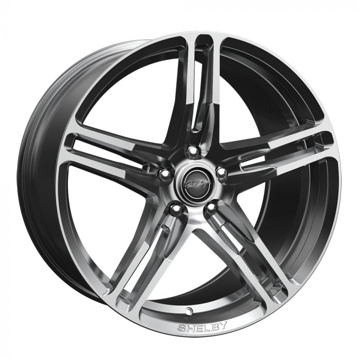 Shelby Wheels CS14 package, 20x9.5 / 20x11, Hyper Silver, 2005-2020 Mustang