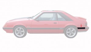 1985-86 Mustang Rear Of Quarter Molding - LH