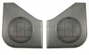1987-93 Mustang Door Panel Speaker Covers Black, pair