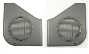 1987-93 Mustang Door Panel Speaker Covers Grey, pair