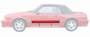 1987-93 Mustang GT Door Molding - LH