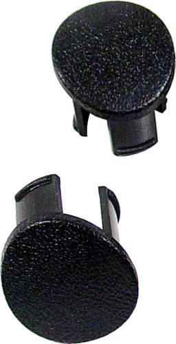 1987-93 Mustang Door Armrest Plugs - Black, LH
