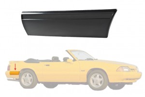 1987-93 Mustang LX Rear Of Quarter Molding - RH