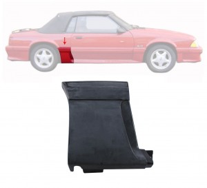 1987-93 GT Front Of Quarter Body Moldings RH With Side Scoop Ground Effect