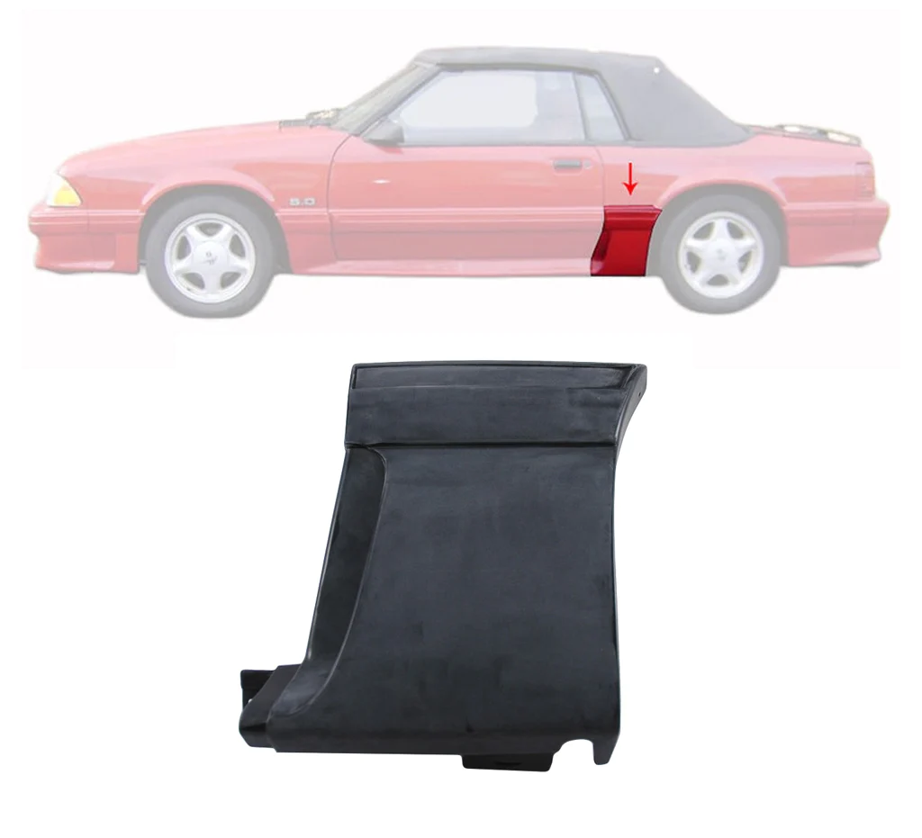 1987-93 GT Front Of Quarter Body Moldings LH With Side Scoop Ground Effect