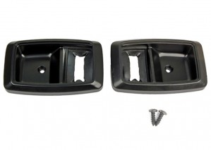 1979-93 Mustang Inside Door Handle Bezels Black, Pair