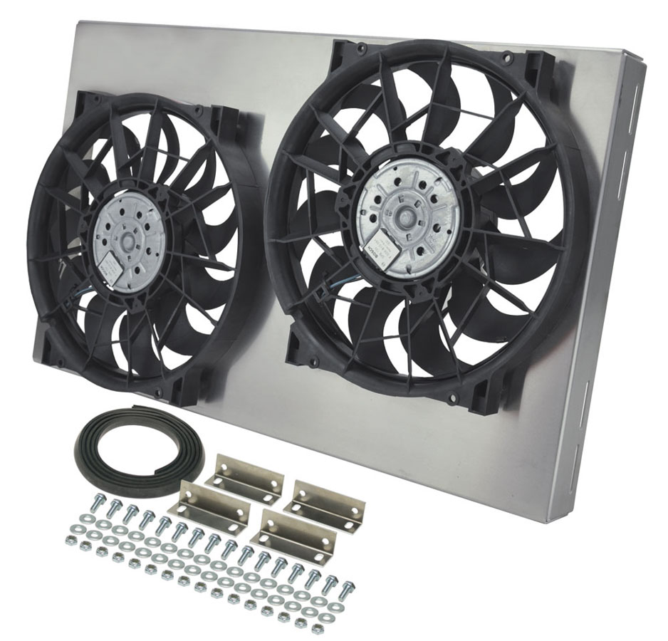 Derale Dual fan assembly with aluminum shroud, 26 in. 4000cfm