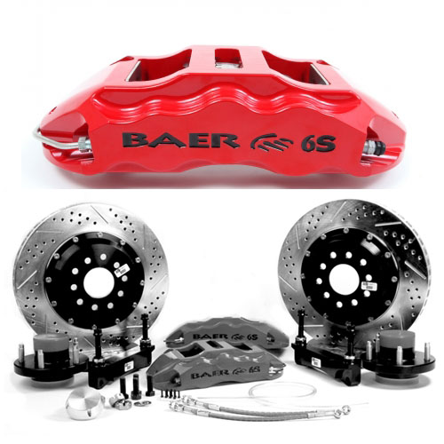 BAER EXTREME-PLUS 14, rear, 2005-2014 Mustang, Red