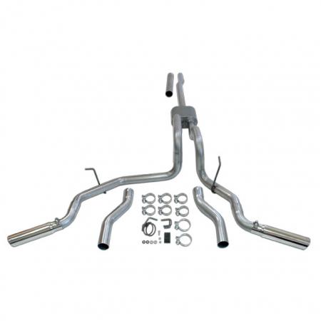 Flowmaster American Thunder exhaust, dual side or rear, stainless, 04-08 F150