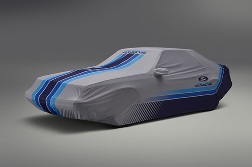 Ford Motorsport Car Cover, Gray / Blue, 1979 - 1993 Mustang Foxbody
