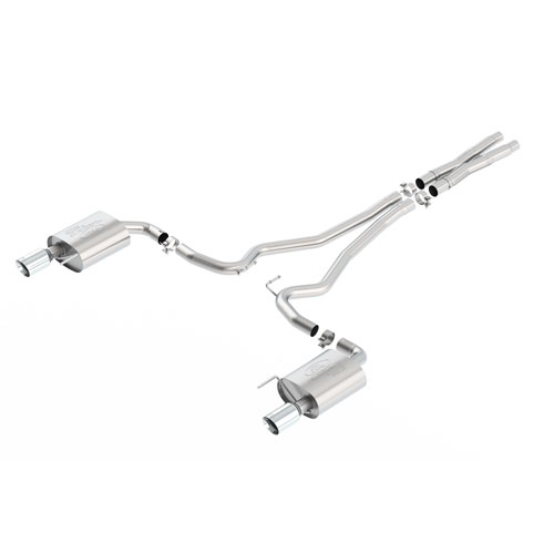 Ford Performance Exhaust Touring Catback, Chrome Tip, 2015-17 Mustang GT