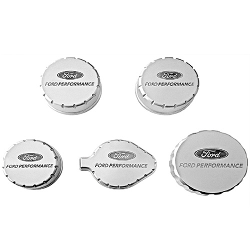 Ford Performance Billet engine cap cover kit, 2011-2014 Mustang, GT500