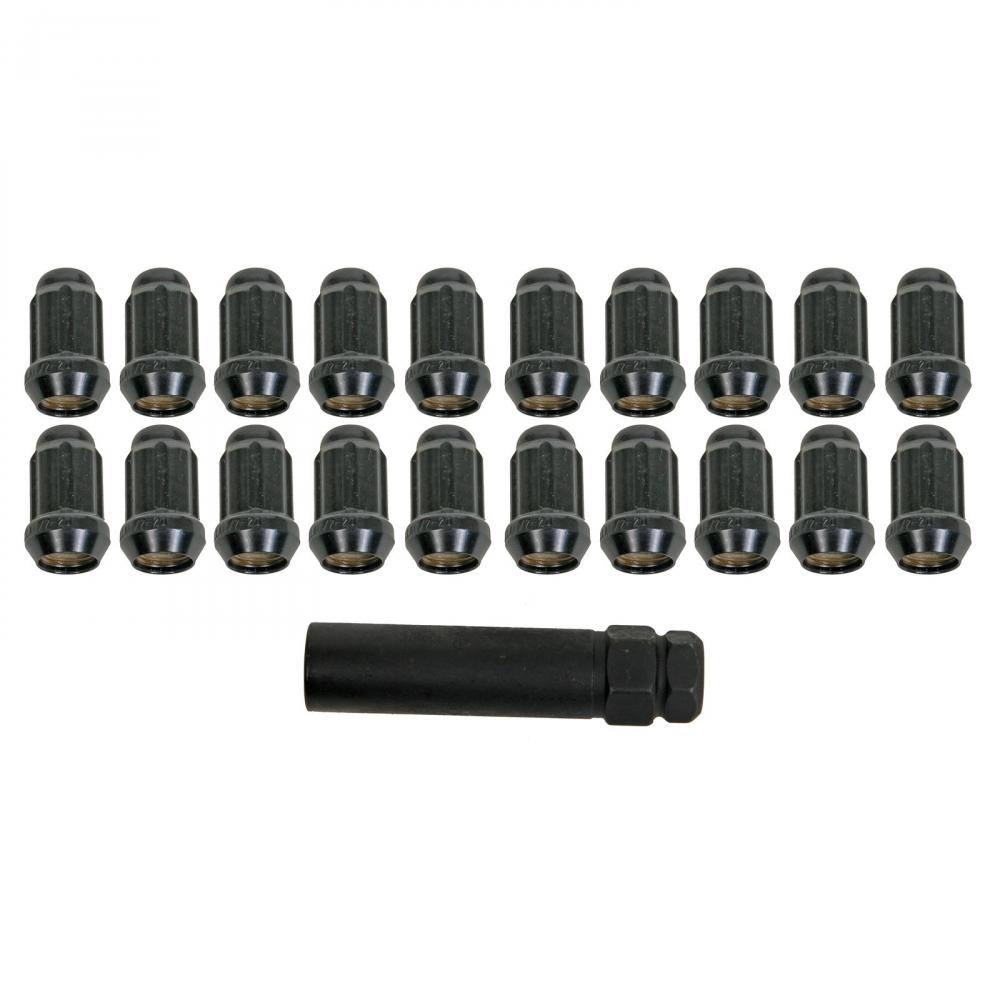 Gorilla Small Diameter Spline Lug Nuts, 1/2 in. Black