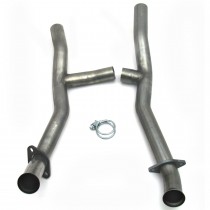 JBA H-pipe for 1655 Mid Length Headers, 1965-73 Mustang w/ Factory or T-5 Trans