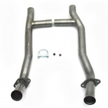 JBA H-pipe for 1655 Mid Length Headers, 1965-73 Mustang w/ T-56 Trans