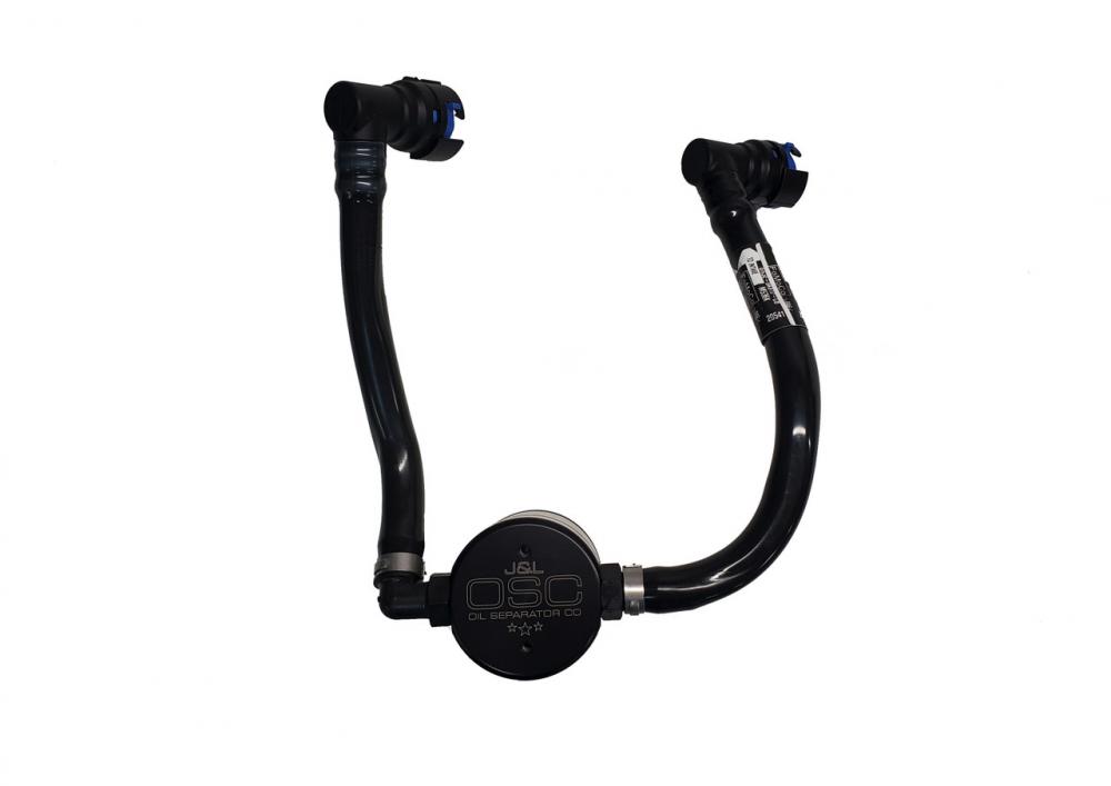 JL Oil Separator 3.0 Passenger Side, Black Anodized 2011-17 Mustang GT/BOSS