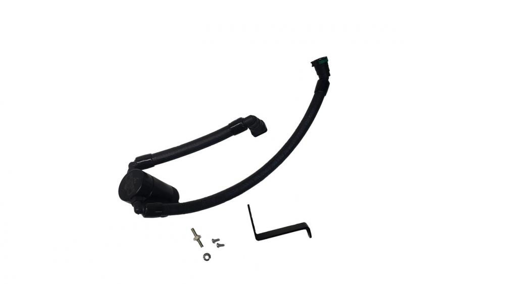 JL Oil Separator 3.0 Passenger Side, Black Anodized, 2024+ Mustang GT w/whipple