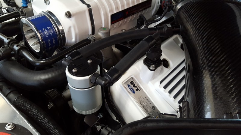 JLT Oil Separator 3.0 Driver Side, Black Anodized, 2007-14 Shelby GT500
