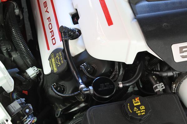 JL Oil Separator 3.0 Passenger Side, Black Anodized 2011-17 Mustang GT/BOSS