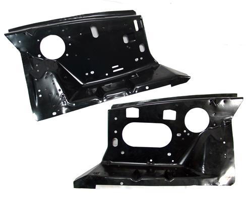 1979-93 Mustang Front Fender Apron Pair, Factory Holes