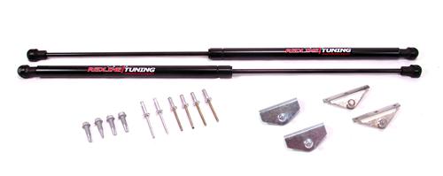 Redline Hood struts, Quicklift, 2005-09 Mustang