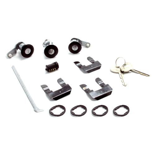 Door and hatch lock kit, black, 1979 -93 Mustang