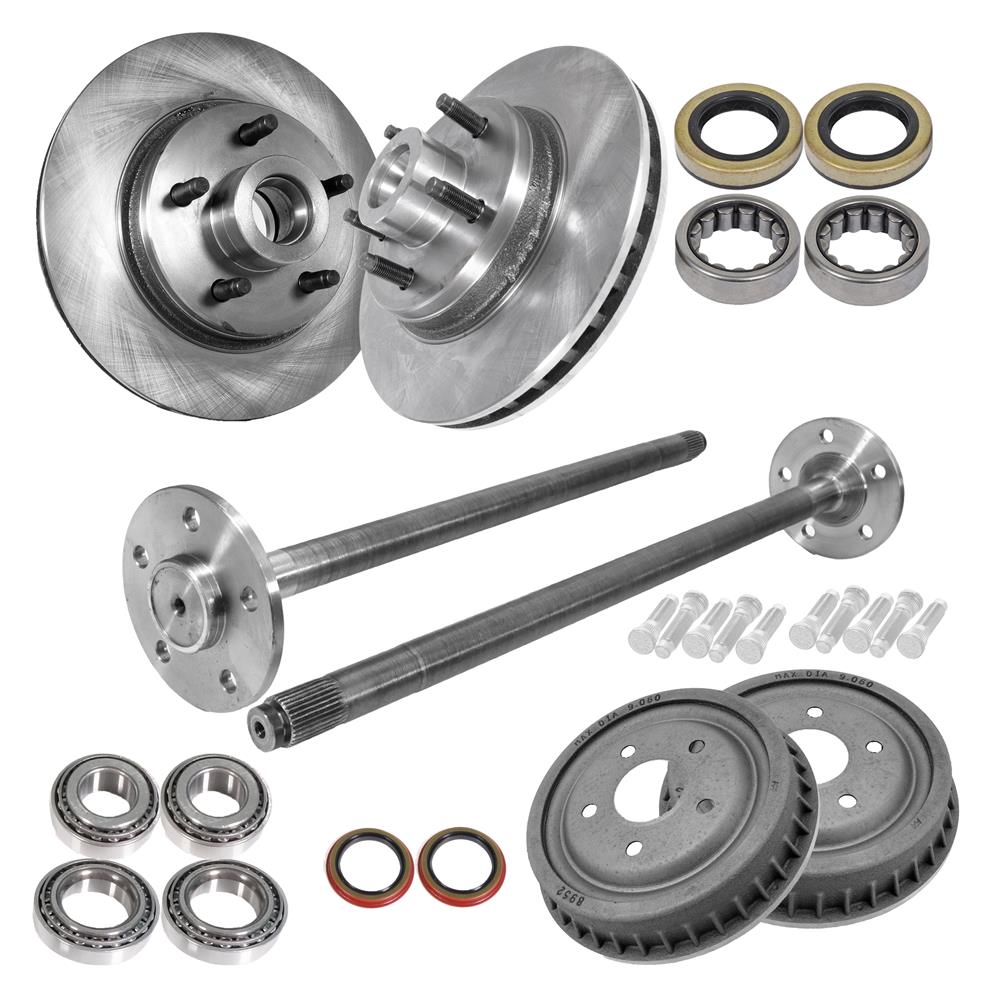 5 Lug conversion kit with 28 spline axles, 87-93 Mustang